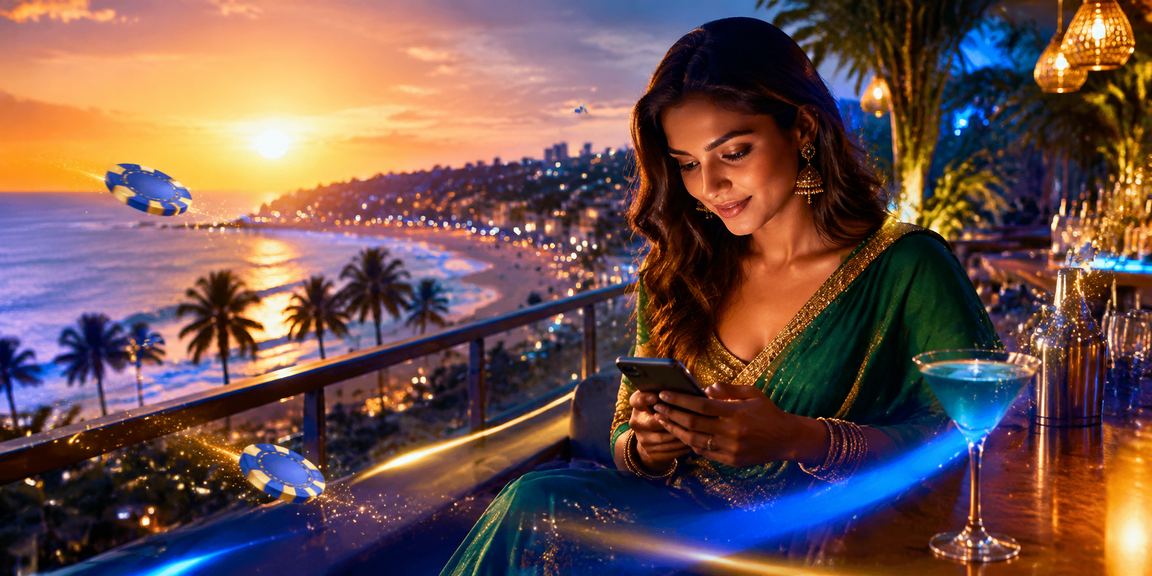 Teen Patti game at Goa Beach with colorful traditional attire